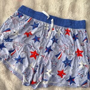 Little Sleepies Blue and Red Star Pajama Shorts